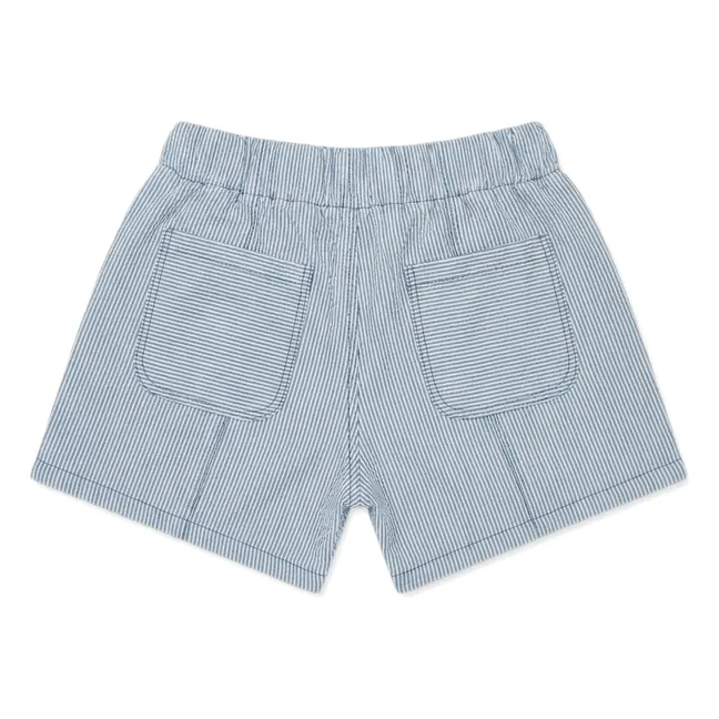 Pantalones cortos vaqueros a rayas Amber | Azul Claro