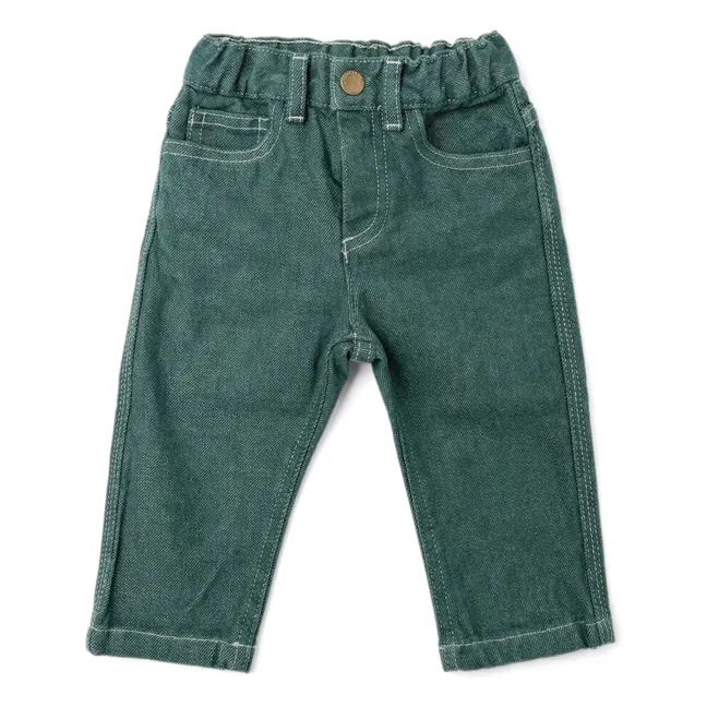Vaqueros Jeliott de algodón orgánico | Verde esmeralda