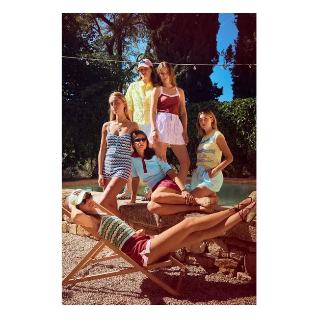 Polo de canalé Vietnam  | Azul Claro