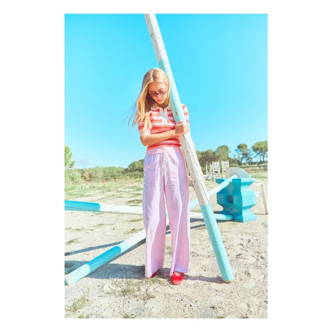 Pantalones de rayas Vassili | Rosa