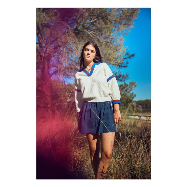 Jupe Short Brodé Vasislas  | Bleu marine