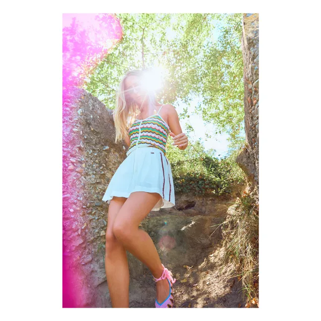 Falda corta bordada Vasislas  | Blanco