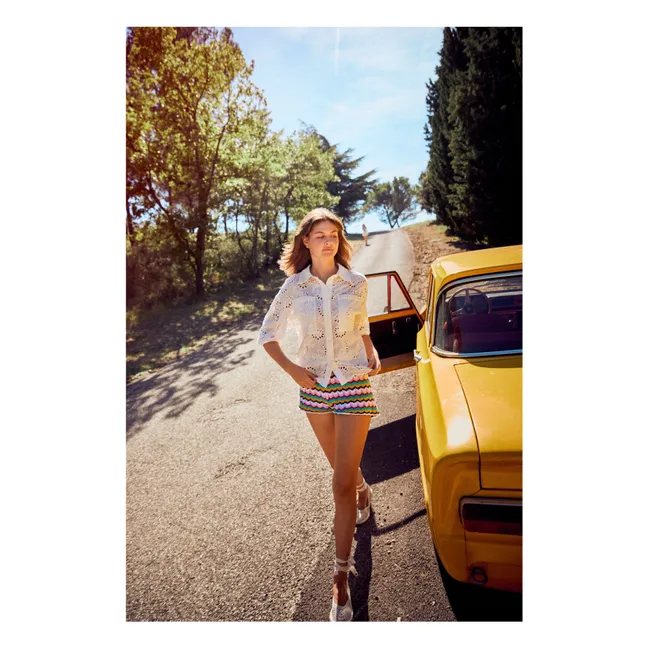 Camisa bordada Valbelle | Blanco