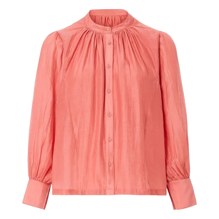 Blouse Blanca Coton et Soie | Rose- Image produit n°0