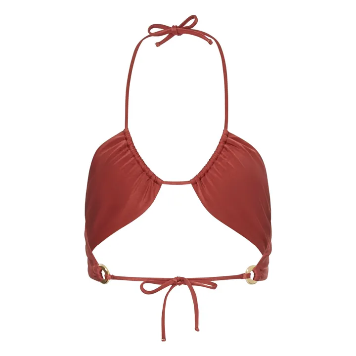 Haut de Maillot de Bain Triangle Inversé | Vieux Rose- Image produit n°3