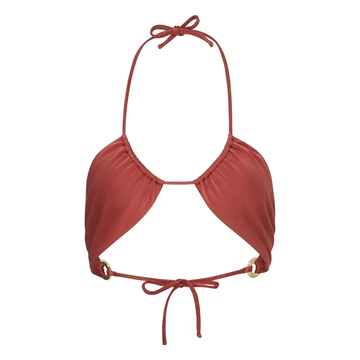 Haut de Maillot de Bain Triangle Inversé | Vieux Rose- Image produit n°0