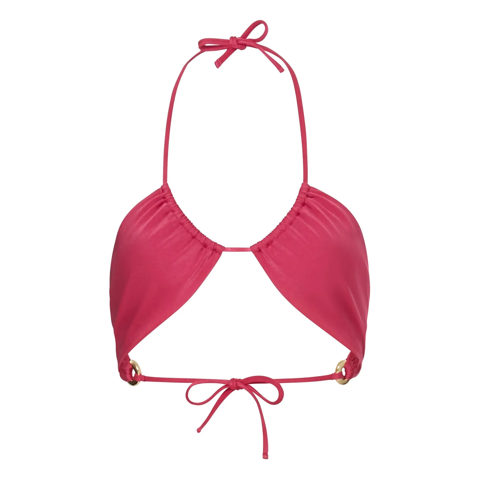 Alma Deia Pink Triangle Inversé Swimsuit Top