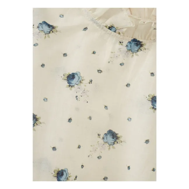 Ensemble Blouse et Bloomer Sana Fleurs | Bleu Clair