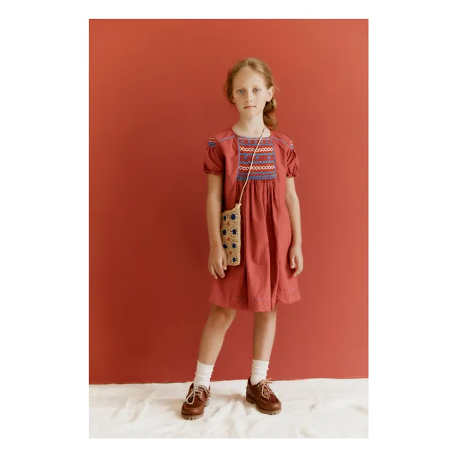 Vestido Moringa Smocked | Rojo Cereza