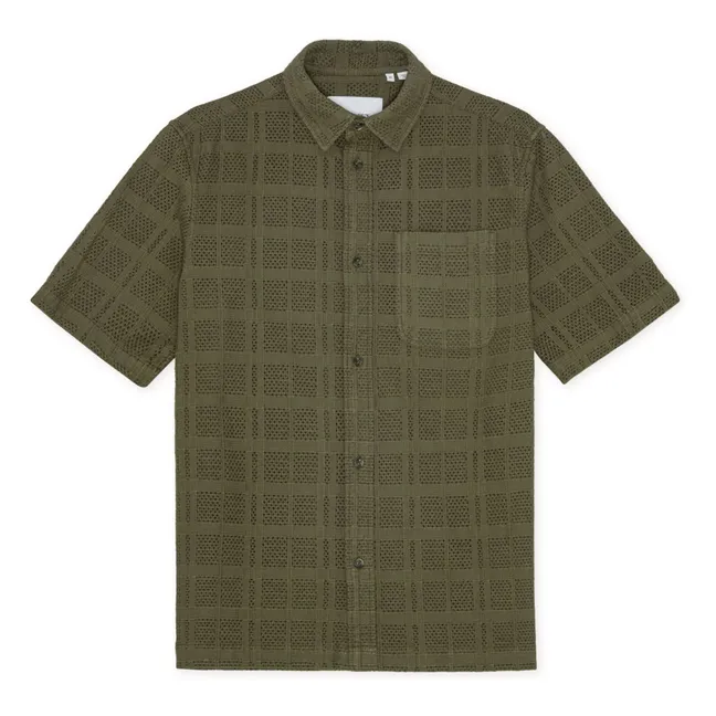 Camisa de manga corta de algodón Charlie | Khaki