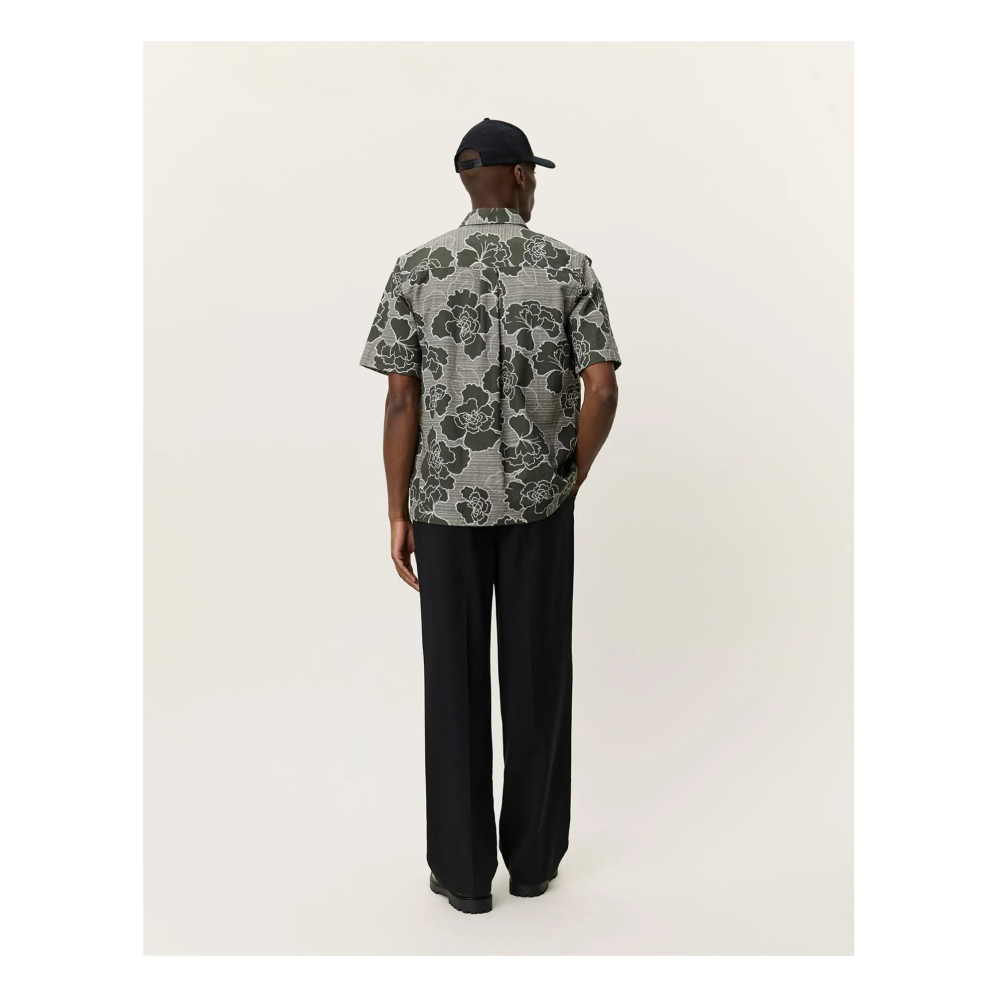 Chemise Manches Courtes Charlie Poppy Coton | Khaki- Image produit n°2