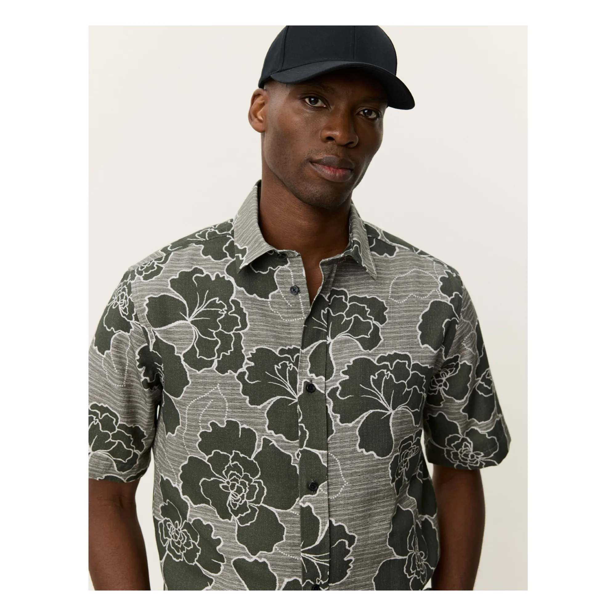 Chemise Manches Courtes Charlie Poppy Coton | Khaki- Image produit n°5
