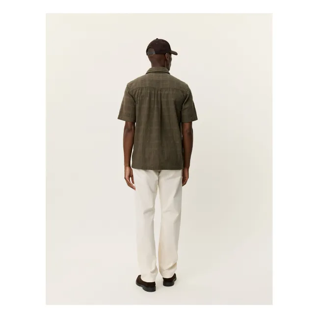 Camisa de manga corta de algodón Charlie | Khaki