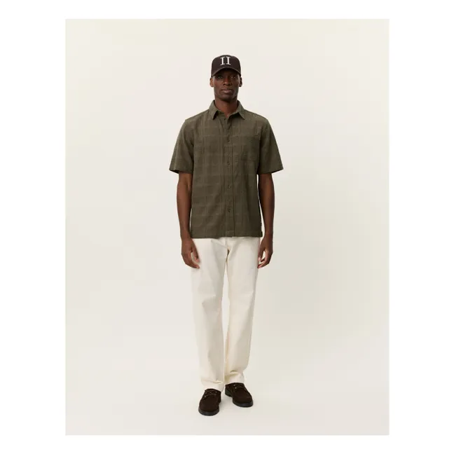 Camisa de manga corta de algodón Charlie | Khaki