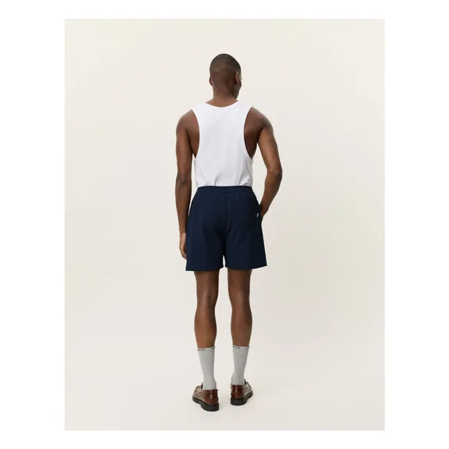 Short de Bain Stan Seersucker | Bleu foncé