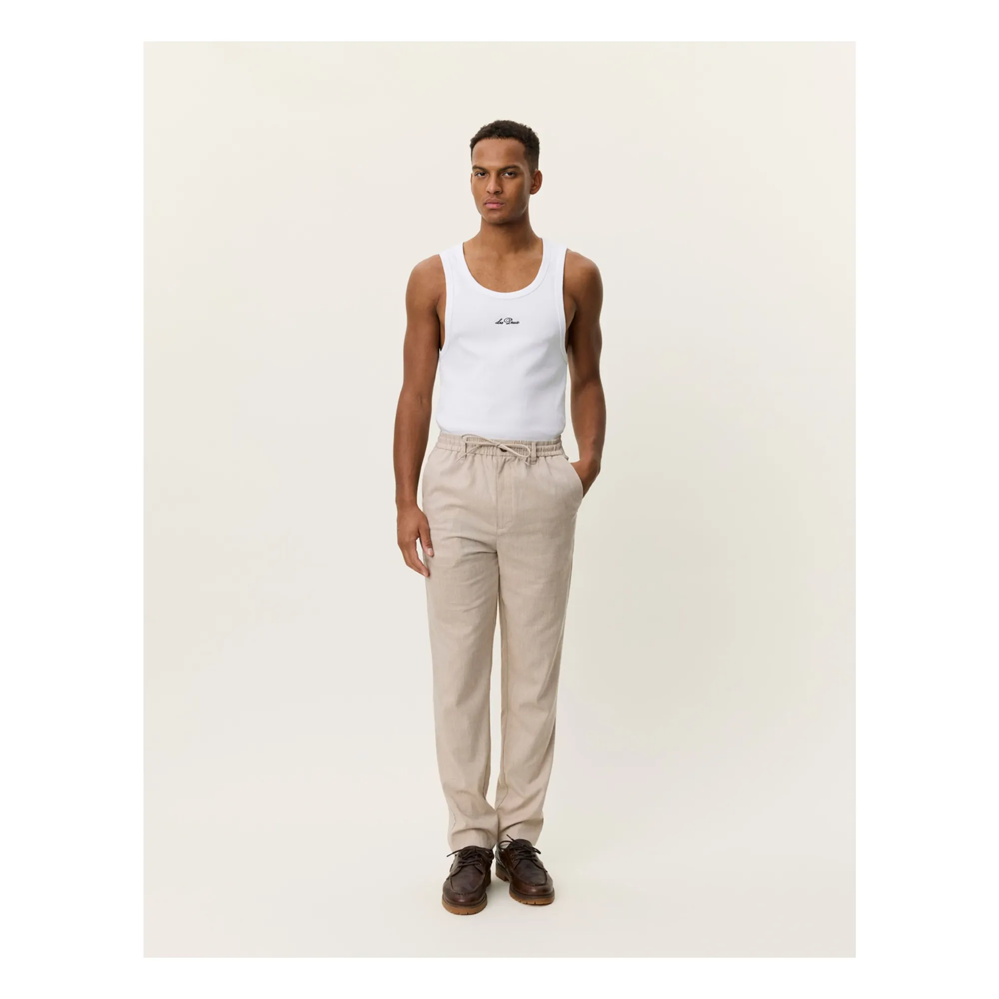 Pantalon Como Fuselé | Beige- Image produit n°1