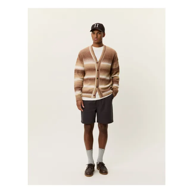 Cardigan Boston Gradient Maille | Marron clair 