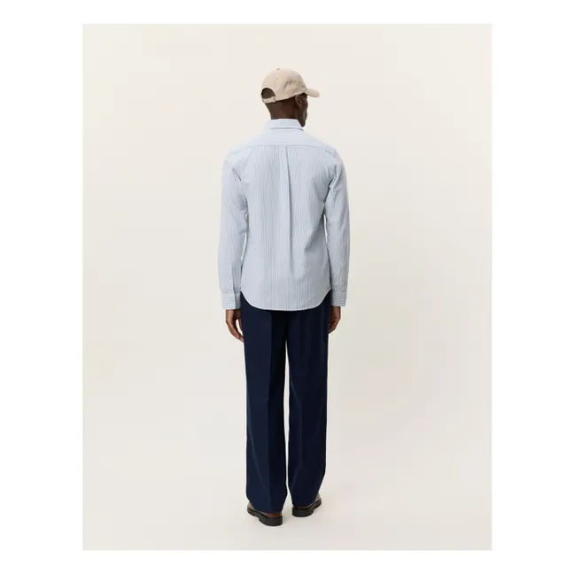 Chemise Rayée Konrad Lin | Bleu azur