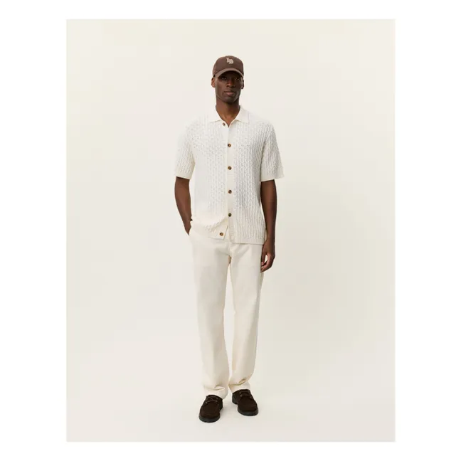 Chemise Manches Courtes Gespertus Coton Bio | Blanc
