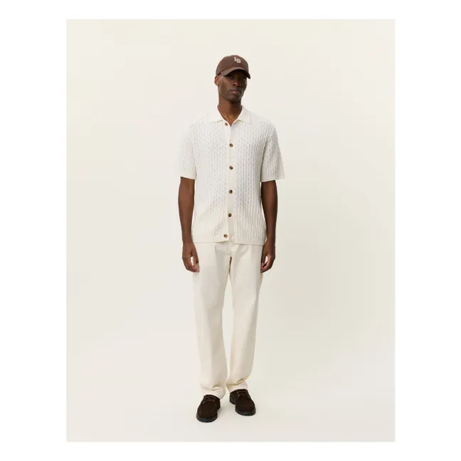 Chemise Manches Courtes Gespertus Coton Bio | Blanc