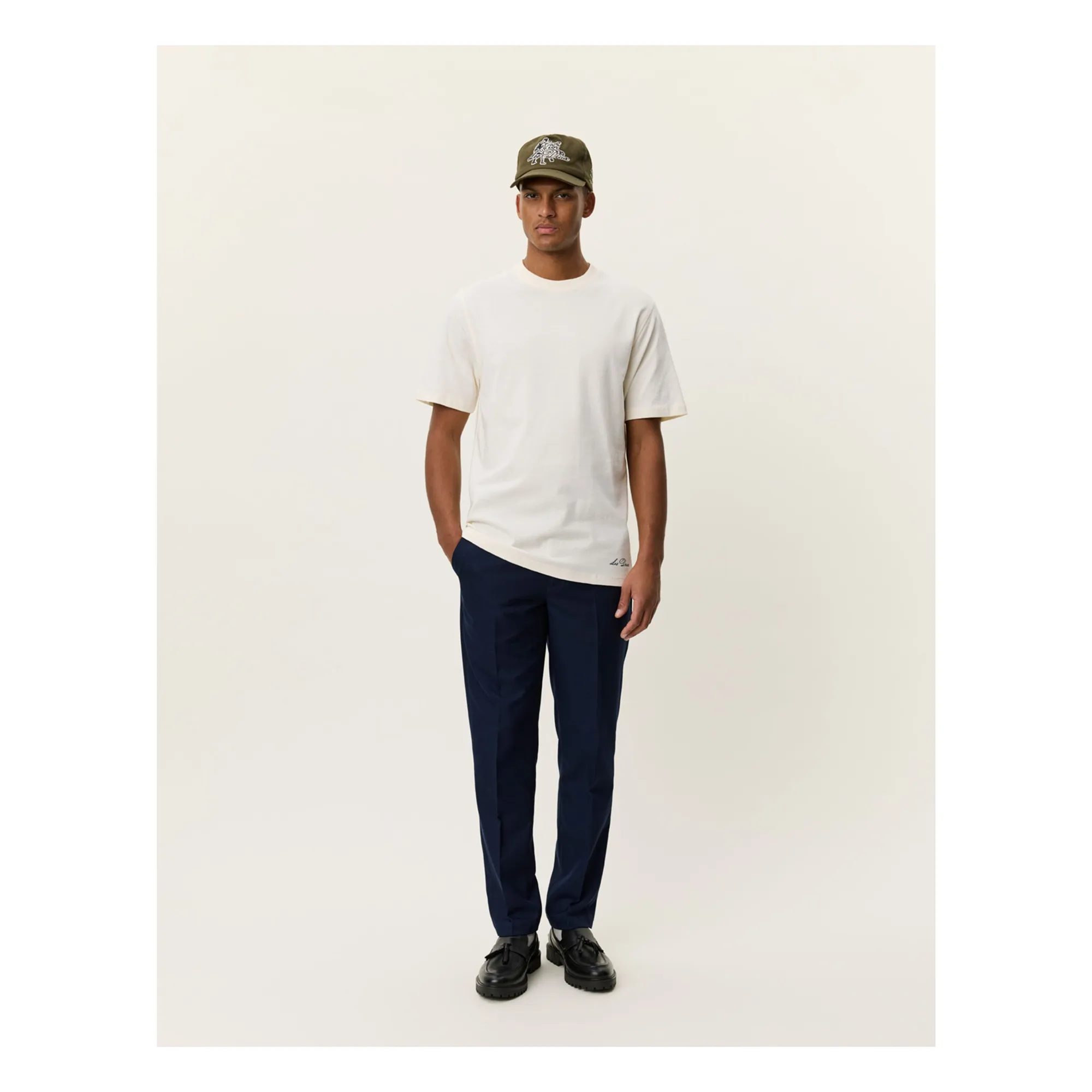 Les Deux White Ben Artist Cotton T-Shirt
