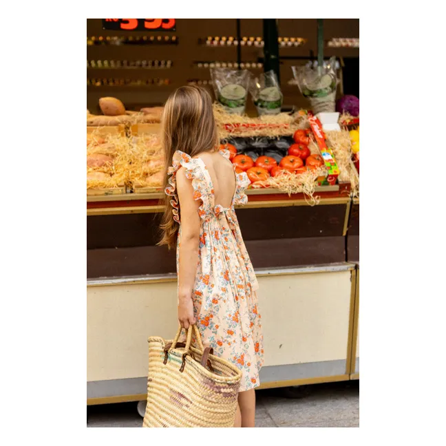 Robe Arlette Fleurie | Beige rosé