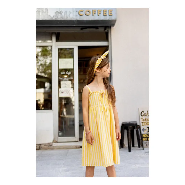 Robe Aimée Rayée | Jaune