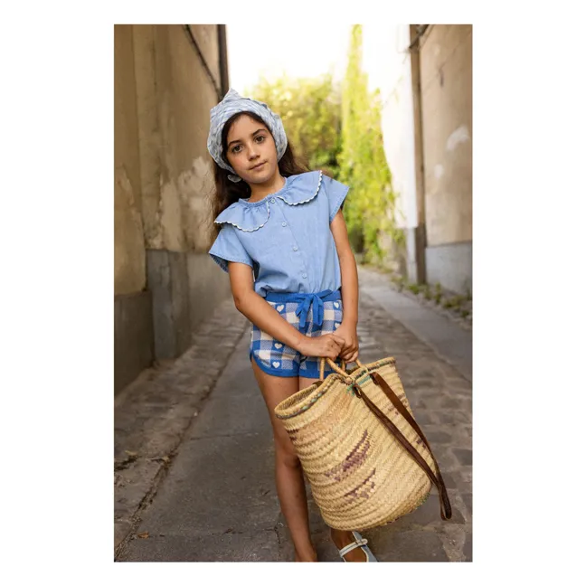 Blouse Feston May Chambray | Bleu Clair