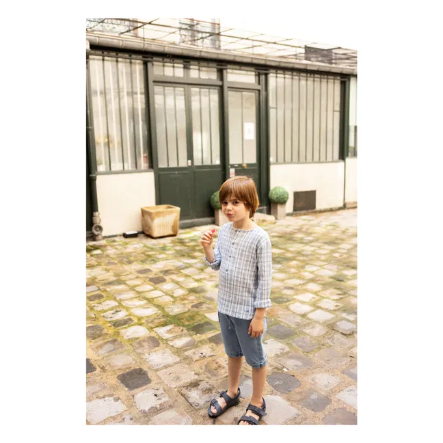 Kurta Onkel Kariert | Blau