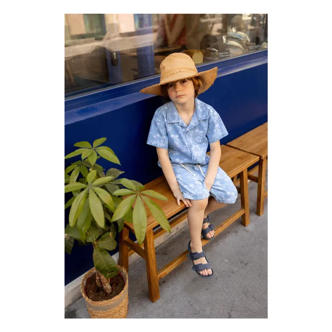 Camisa vaquera hawaiana Magnum | Azul Claro