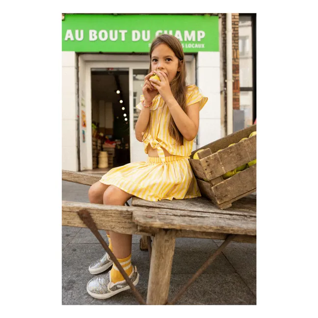 Jupe Opéra Rayée | Jaune