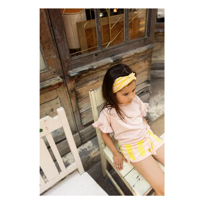 Short Iris Rayé | Jaune