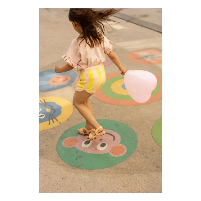 Striped Iris Shorts | Yellow