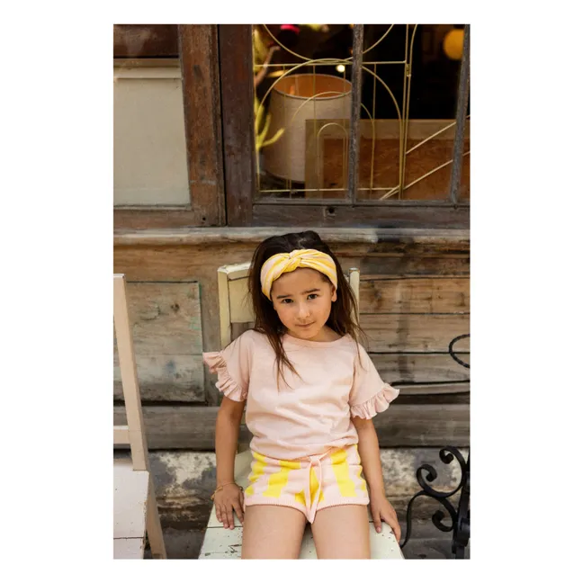 Striped Iris Shorts | Yellow