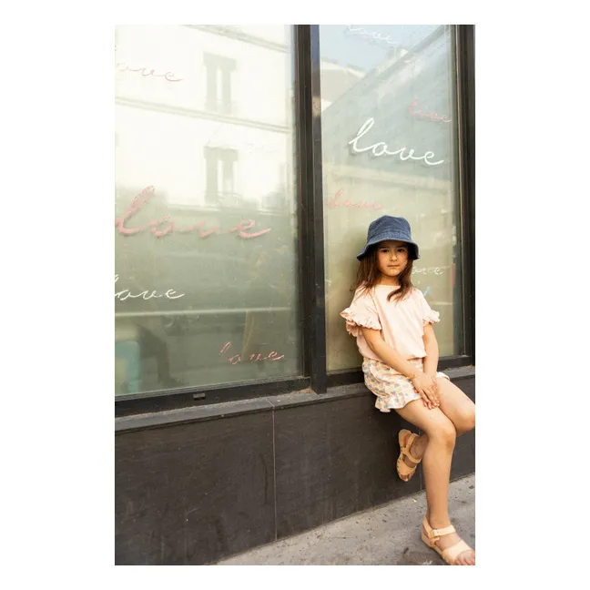 Short Volants Astrée Cœurs Eponge | Rose pâle