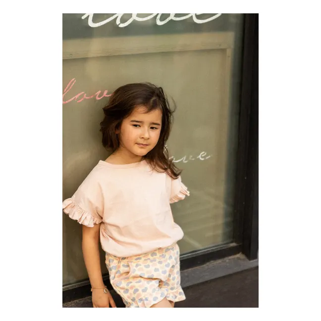 Short Volants Astrée Cœurs Eponge | Rose pâle