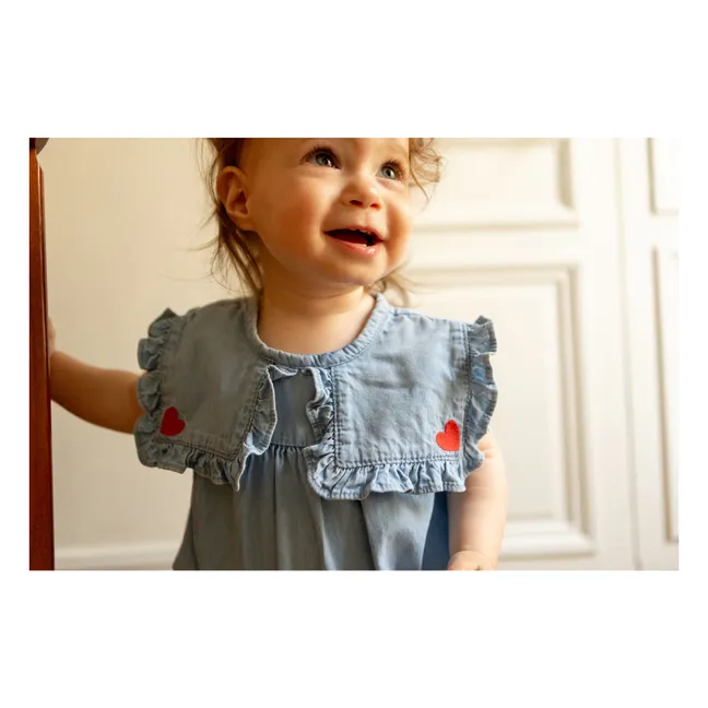 Barboteuse Célesta Chambray | Bleu Clair