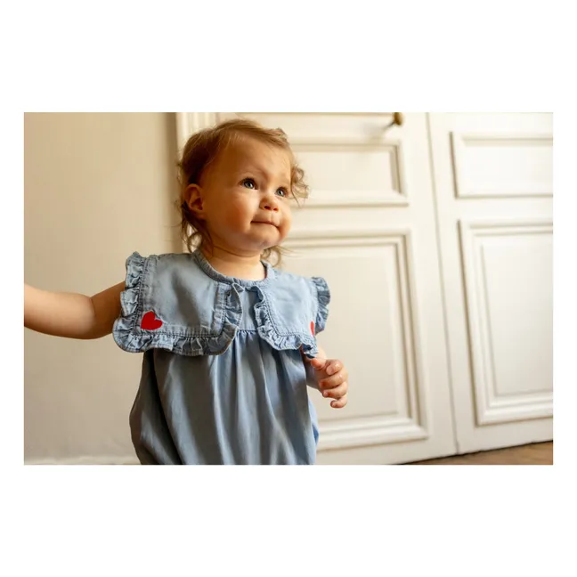 Barboteuse Célesta Chambray | Bleu Clair