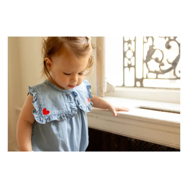 Barboteuse Célesta Chambray | Bleu Clair