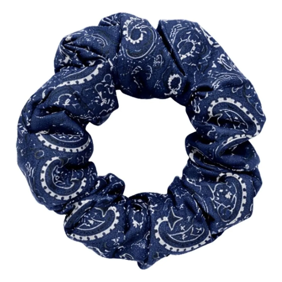 Chouchou Bandana en soie - Medium | Bleu- Image produit n°0