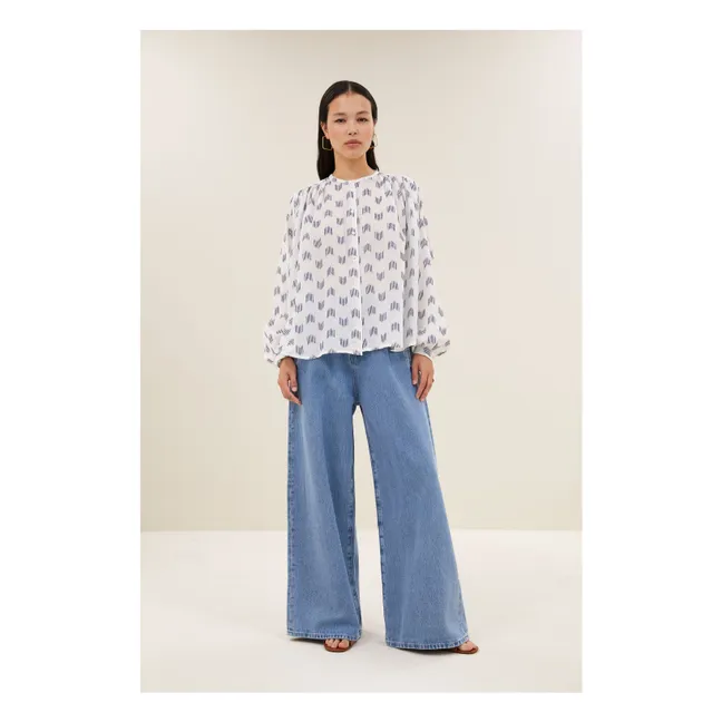 Blusa de algodón Nyka Oase | Azul