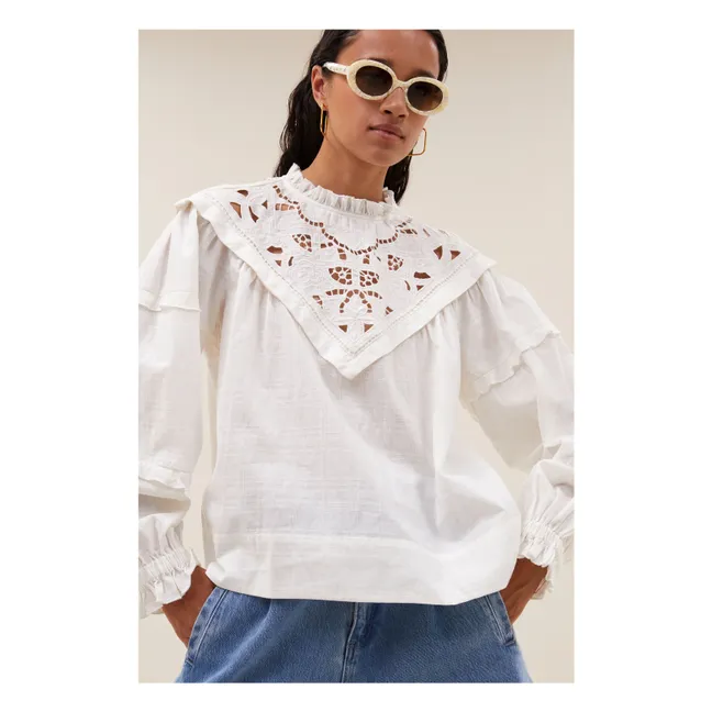 Blouse Bowie Coton | Blanc