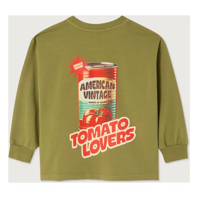 T-shirt Manches Longues Fizvallay Tomato Lovers | Vert kaki clair