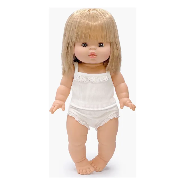 Yzée sleeper-eyed doll in ribbed knit set