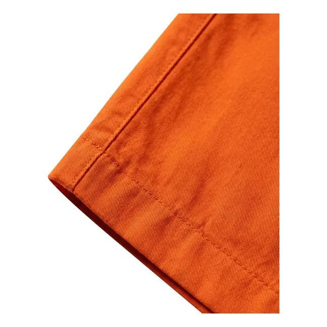 Cotton Gabardine Pants | Coral
