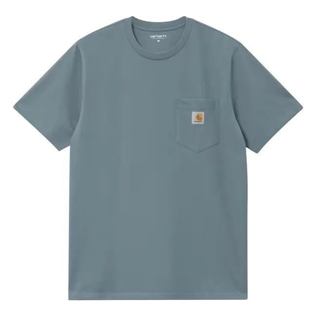 T-shirt Poche | Bleu Acier