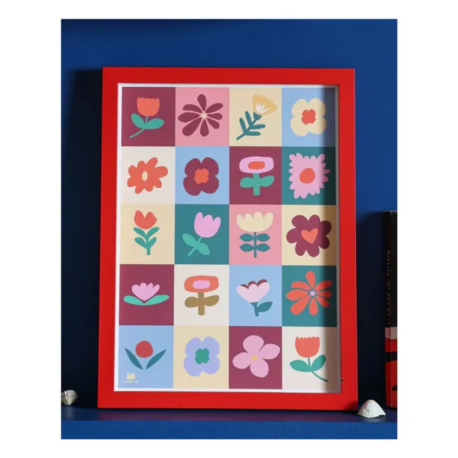 Poster Patchwork Fleuri
