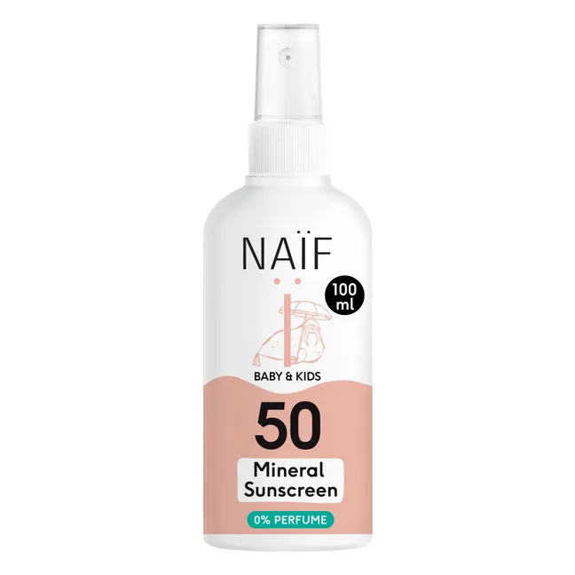SPF50 fragrance-free sun cream spray for babies and children - 100 ml