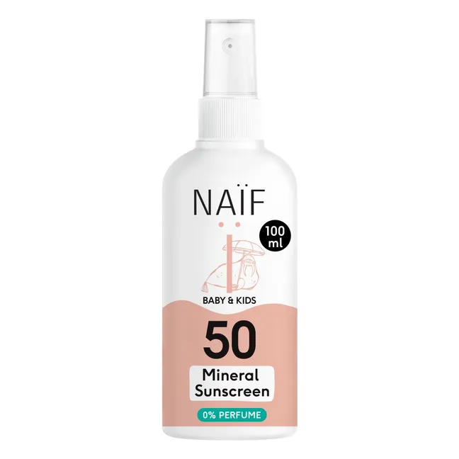 SPF50 fragrance-free sun cream spray for babies and children - 100 ml