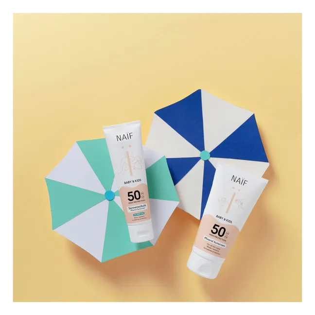 Crema solar SPF50 sin perfume para bebés y niños - 100 ml